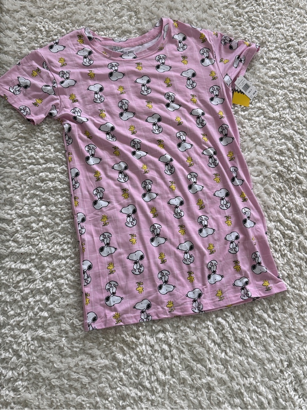 Peanuts Pink Snoopy & Woodstock Tunic Top or sleep shirt